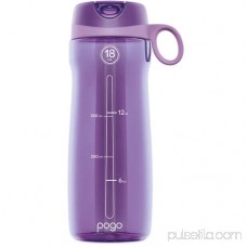 Pogo BPA-Free Plastic Water Bottle with Flip Straw 556107571